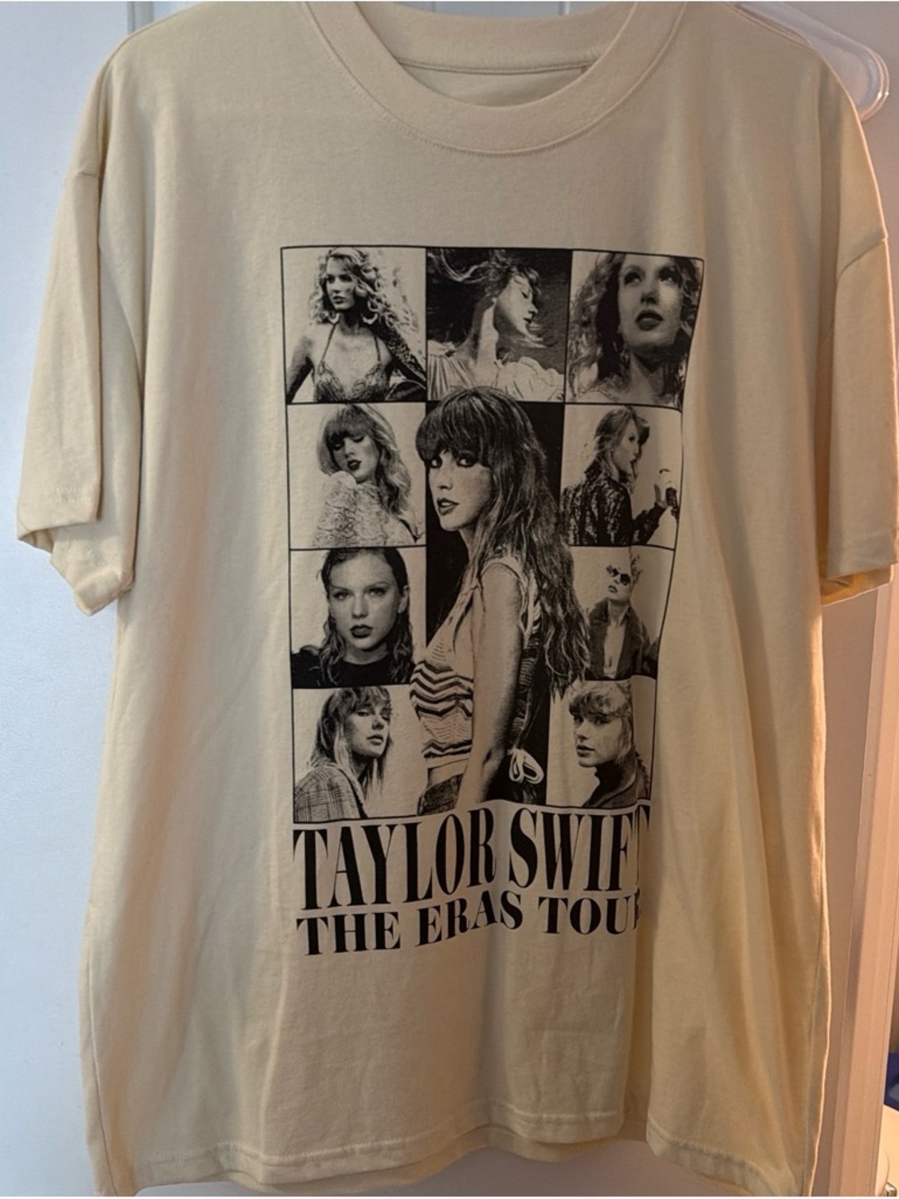 Taylor Swift Cream Women's Short Sleeve Tour Graphic Tee